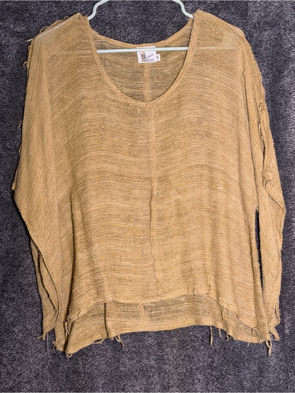 Loose Knit Lightweight Top - Wheat